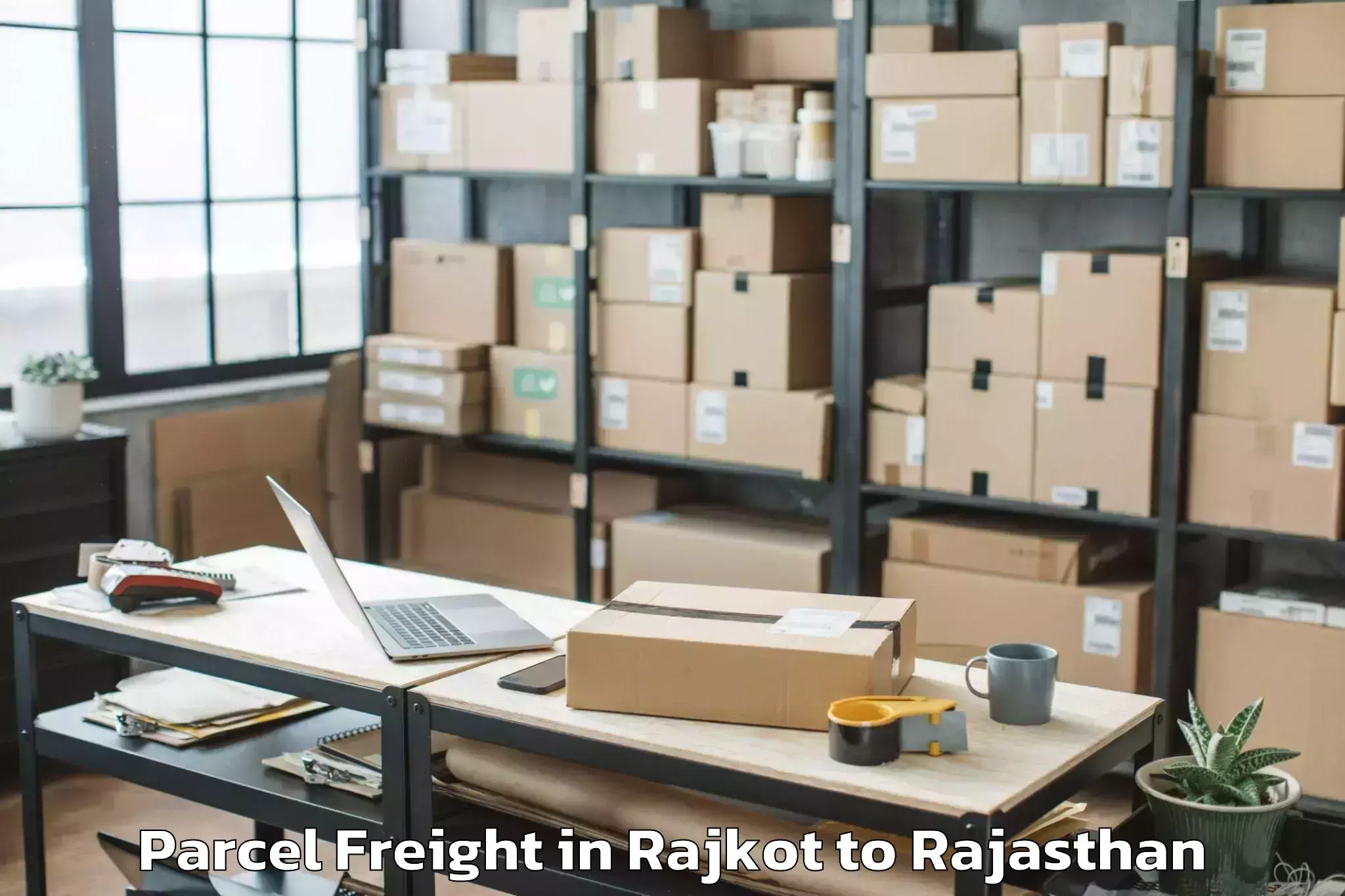 Affordable Rajkot to Bamanwas Parcel Freight